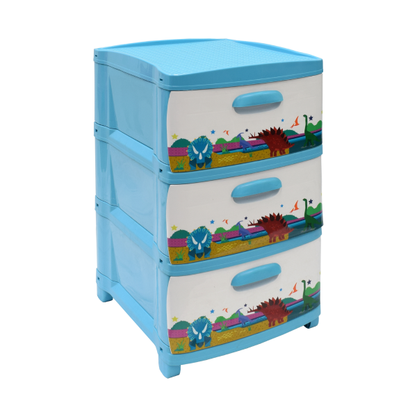 Organizador Prodehogar decorativo 3 Niveles Azul Dinosaurios