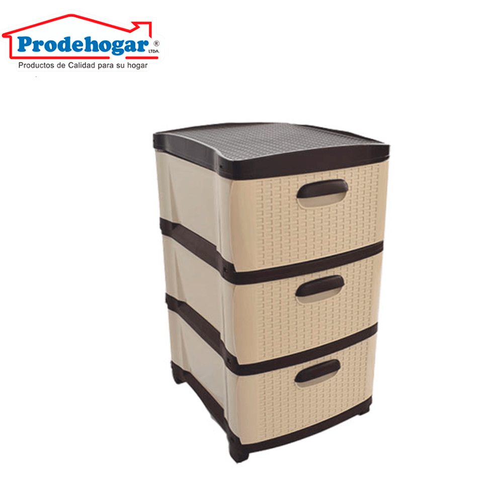 Organizador Rattan Dubai 3 Niveles Clasico