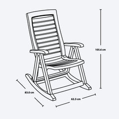 Rimax Silla Mecedora Blanca