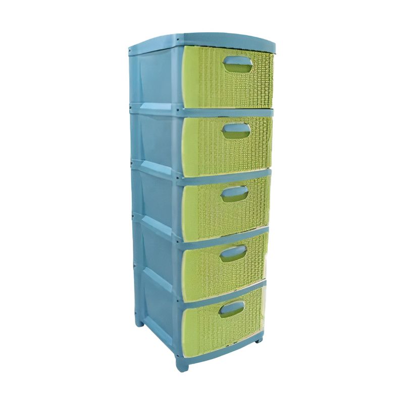 Organizador Rattan Dubai 5 Niveles Azul, verde