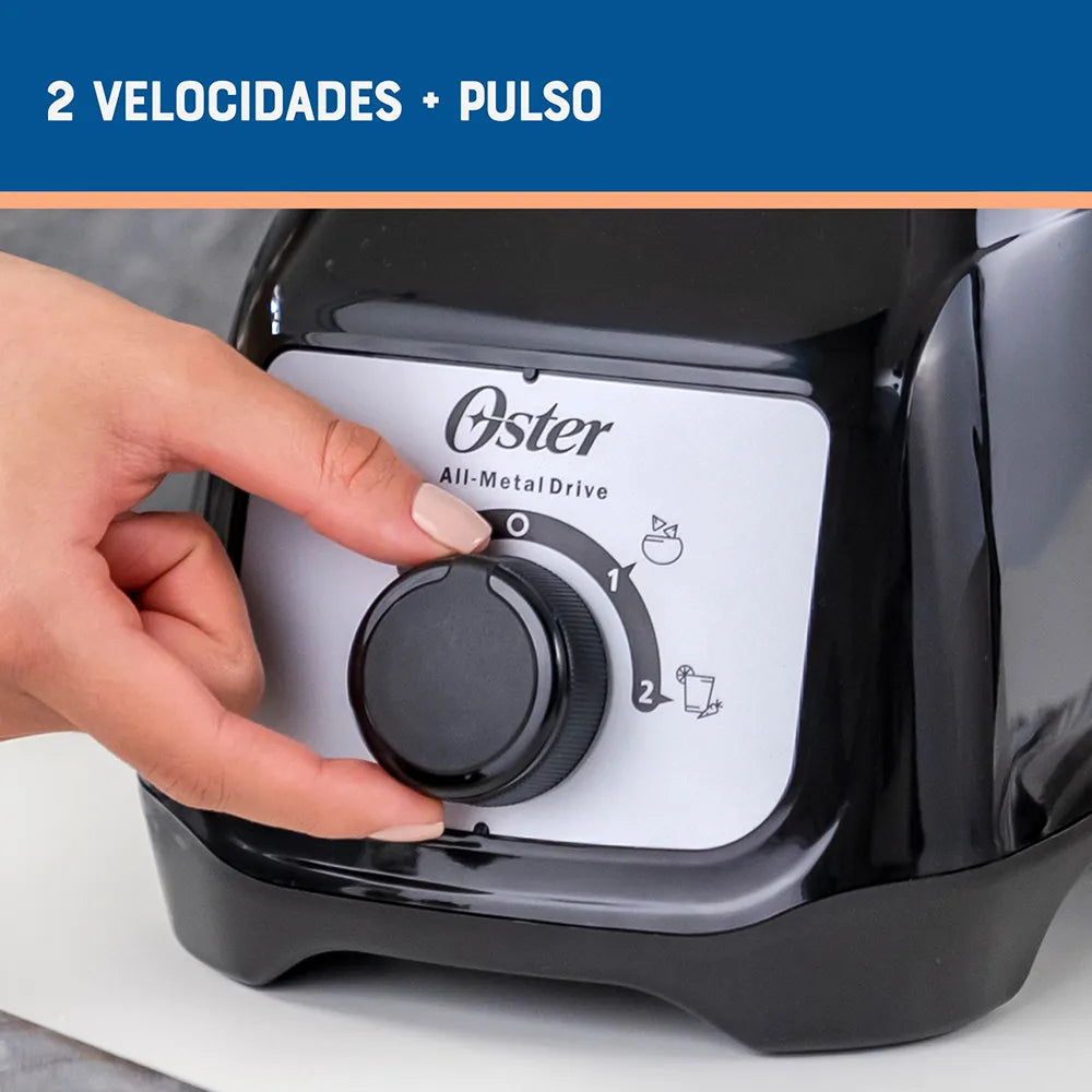 Licuadora Oster Kaliman BLSTKAP-BRD 1.25Lt  2 Velocidades, con vaso de plastico, Negra