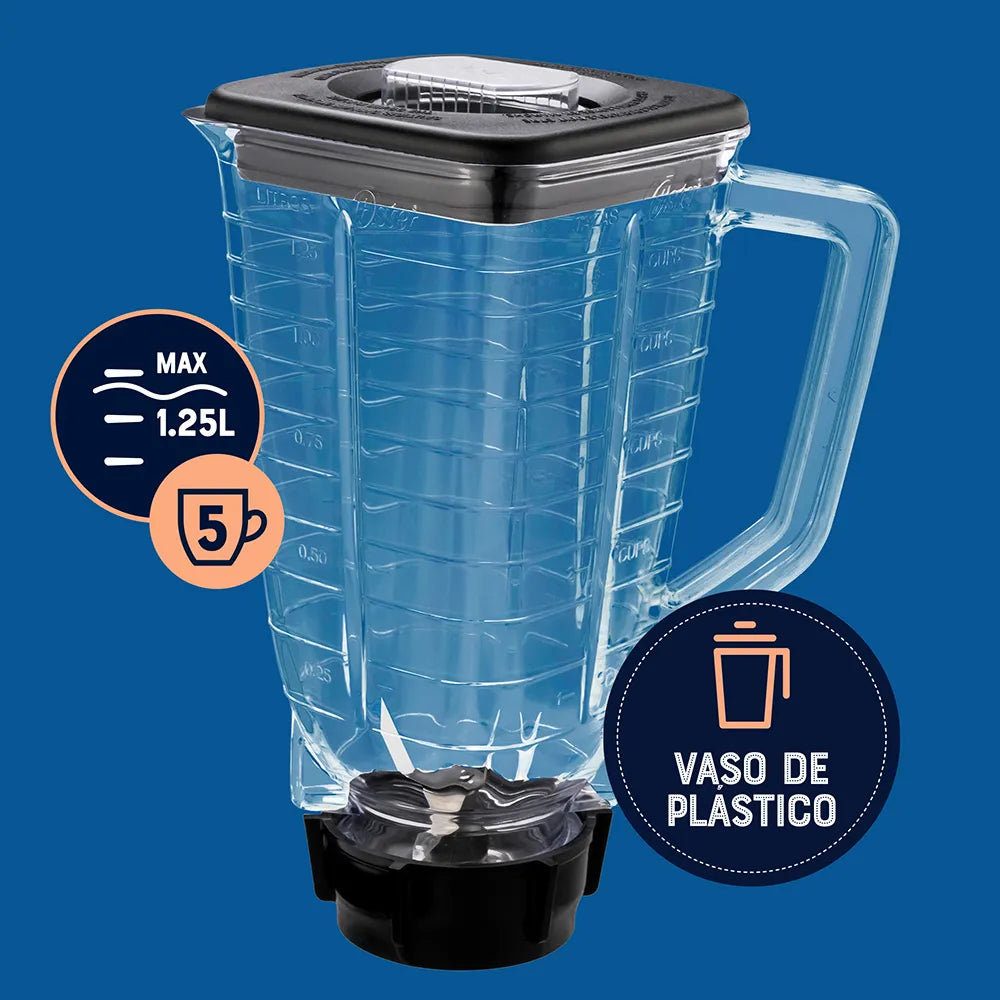 Licuadora Oster Kaliman BLSTKAP-BRD 1.25Lt  2 Velocidades, con vaso de plastico, Negra