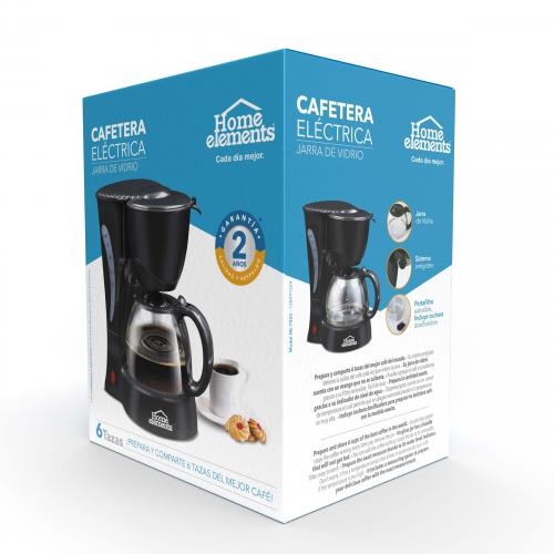 Cafetera Eléctrica Home Elements 6 Tazas HE-7025