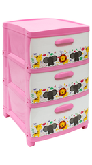 Organizador Prodehogar decorativo 3 Niveles Rosa Animales